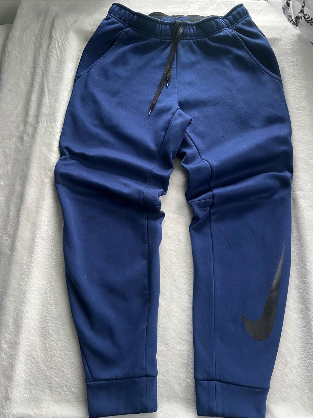 Nike Men’s Navy Blue Dri-FIT Jogger Bottoms
